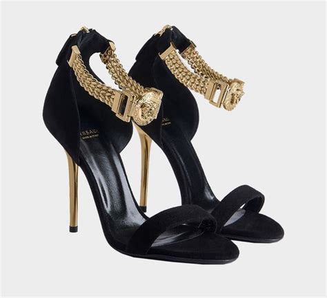 versace heels black and white logo|Versace tribute high heels.